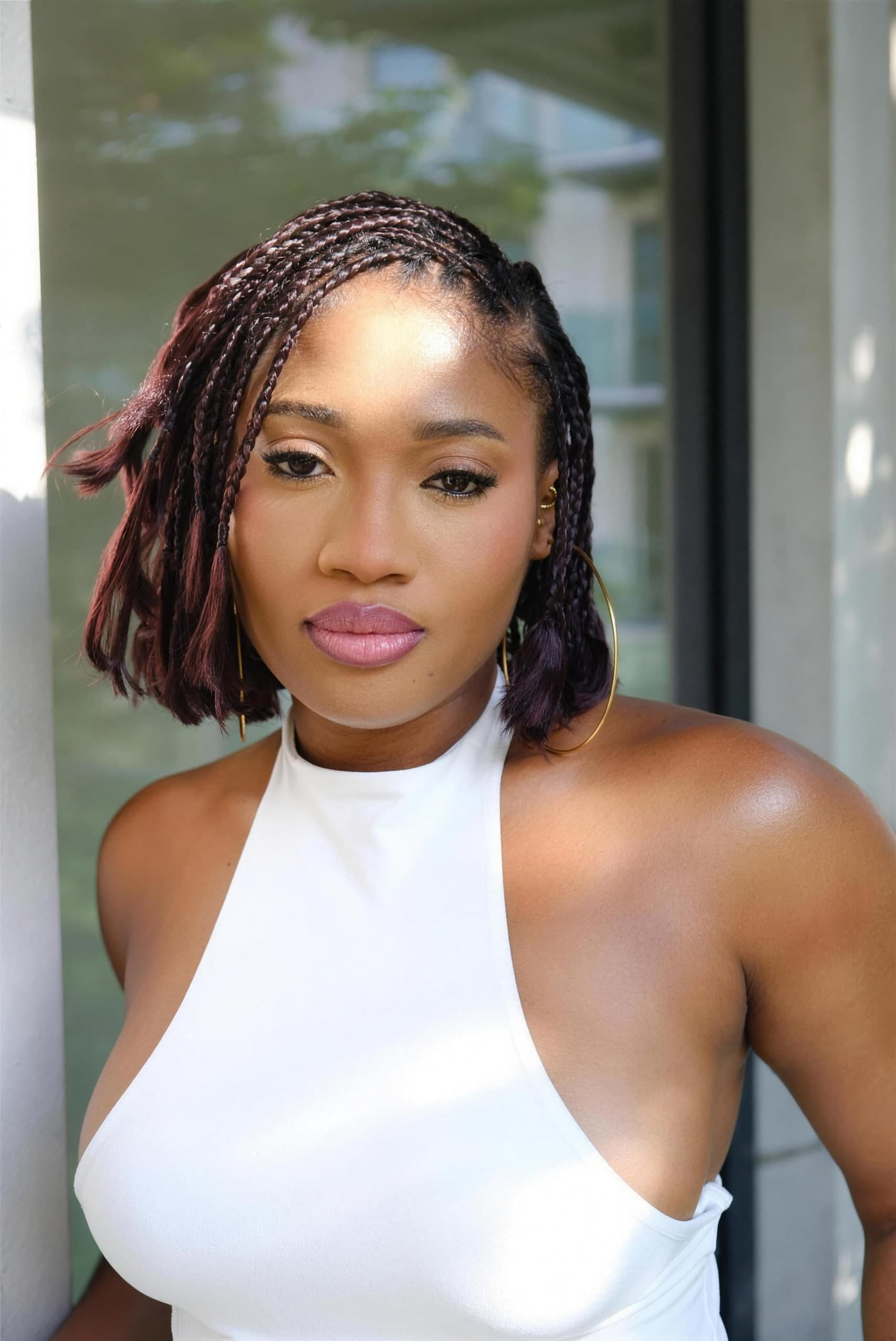 Plum Braided Bob