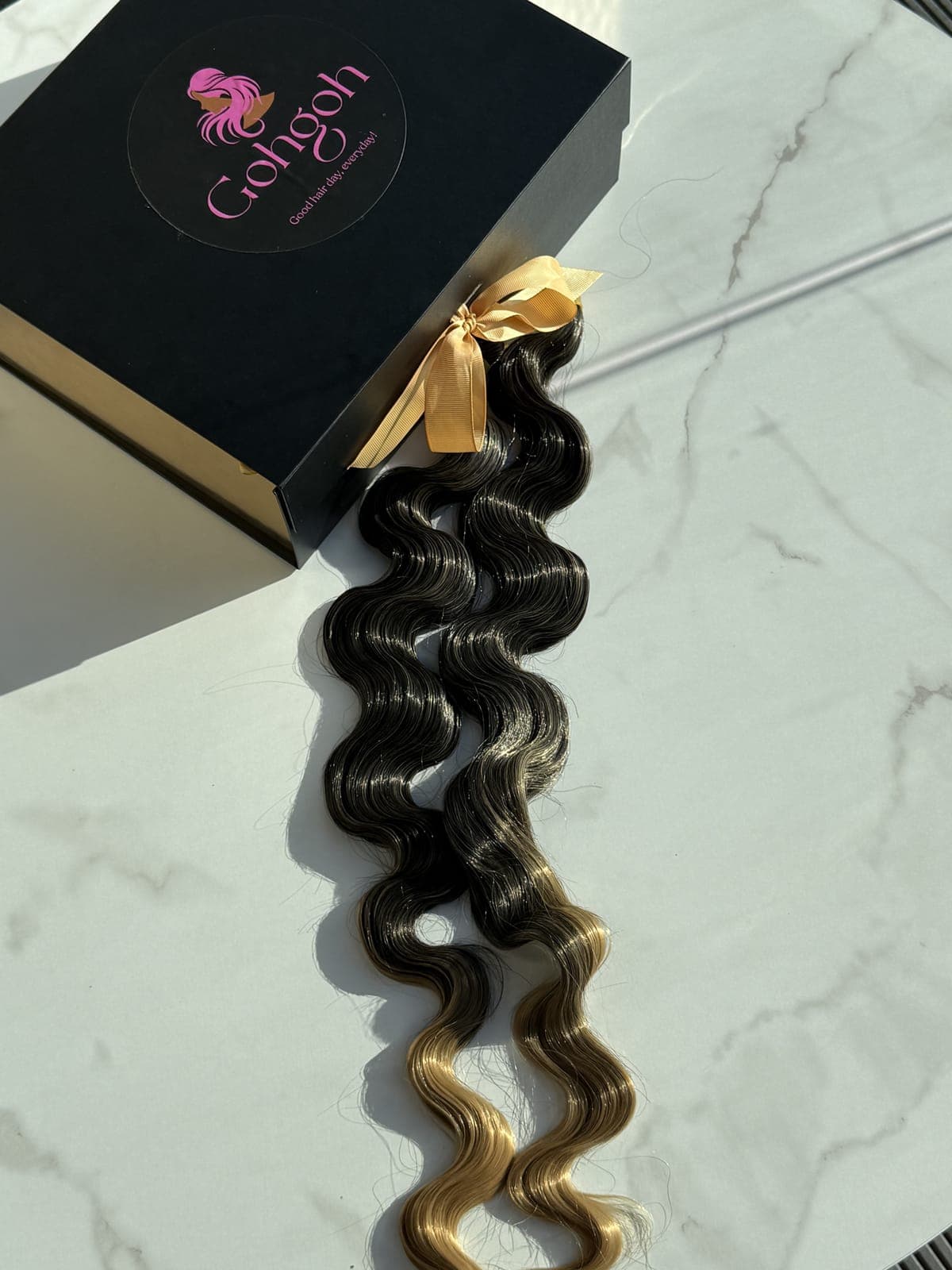 Black–Blonde Ombré Body Wave