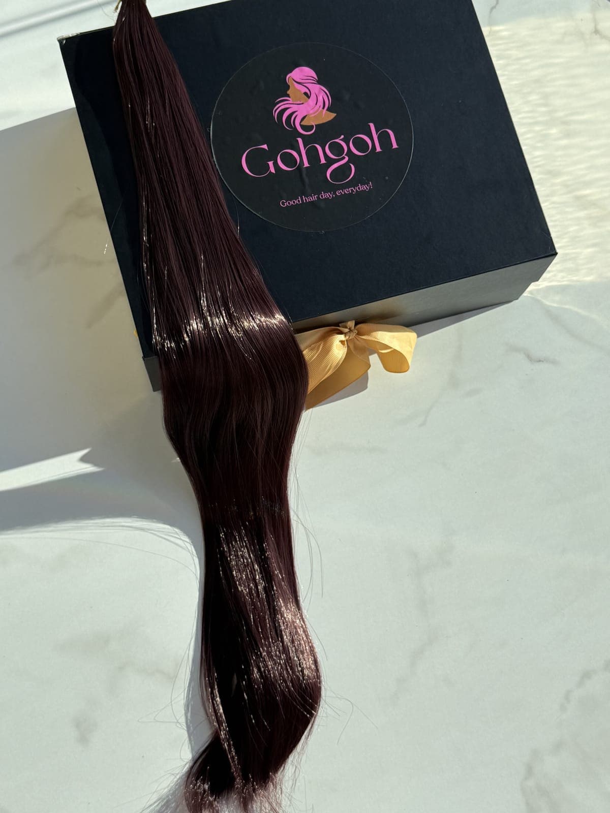 Deep Plum Pre-Stretched Straight