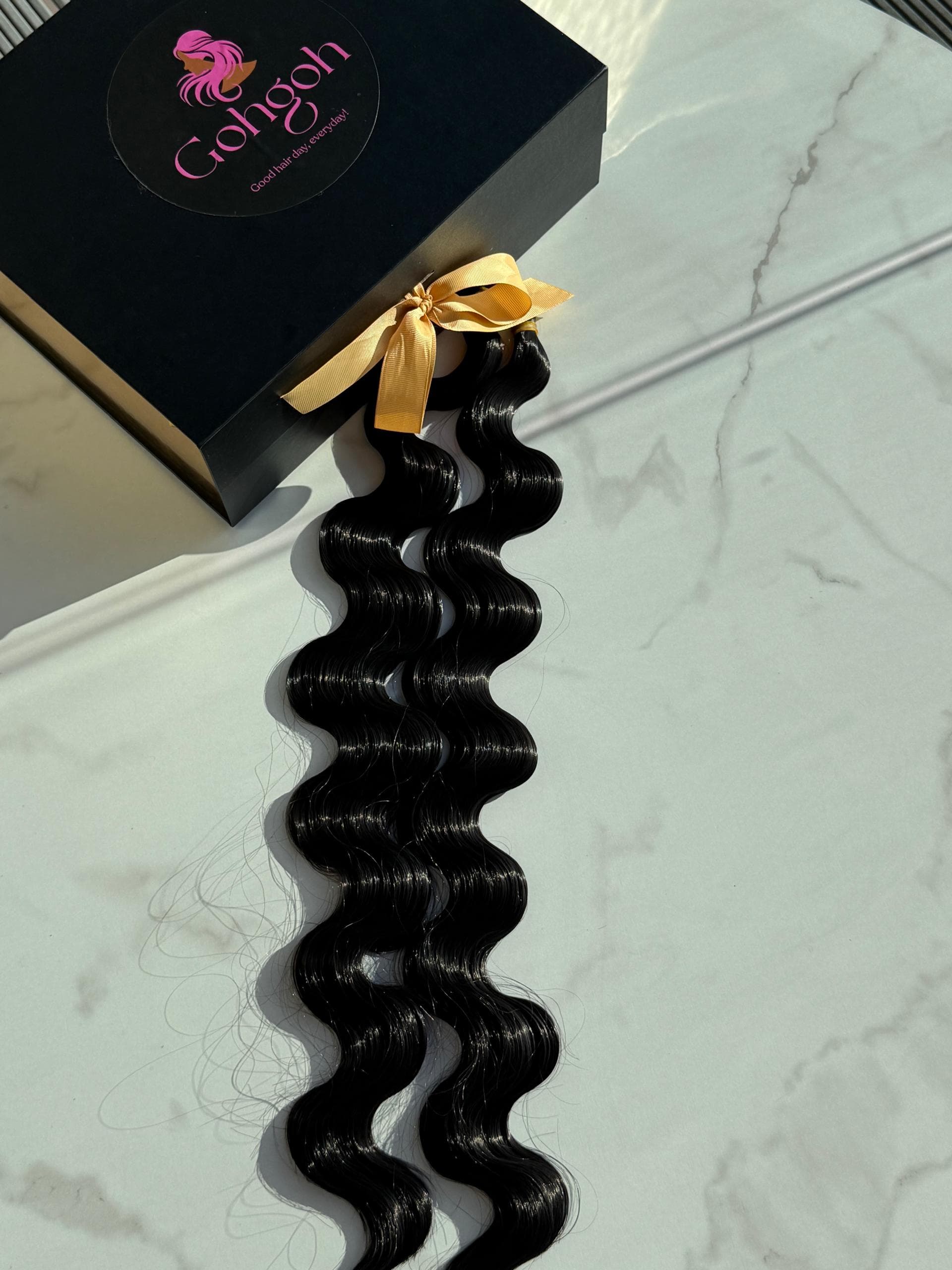 GOHGOH's Body Wave Curls - Jet Black