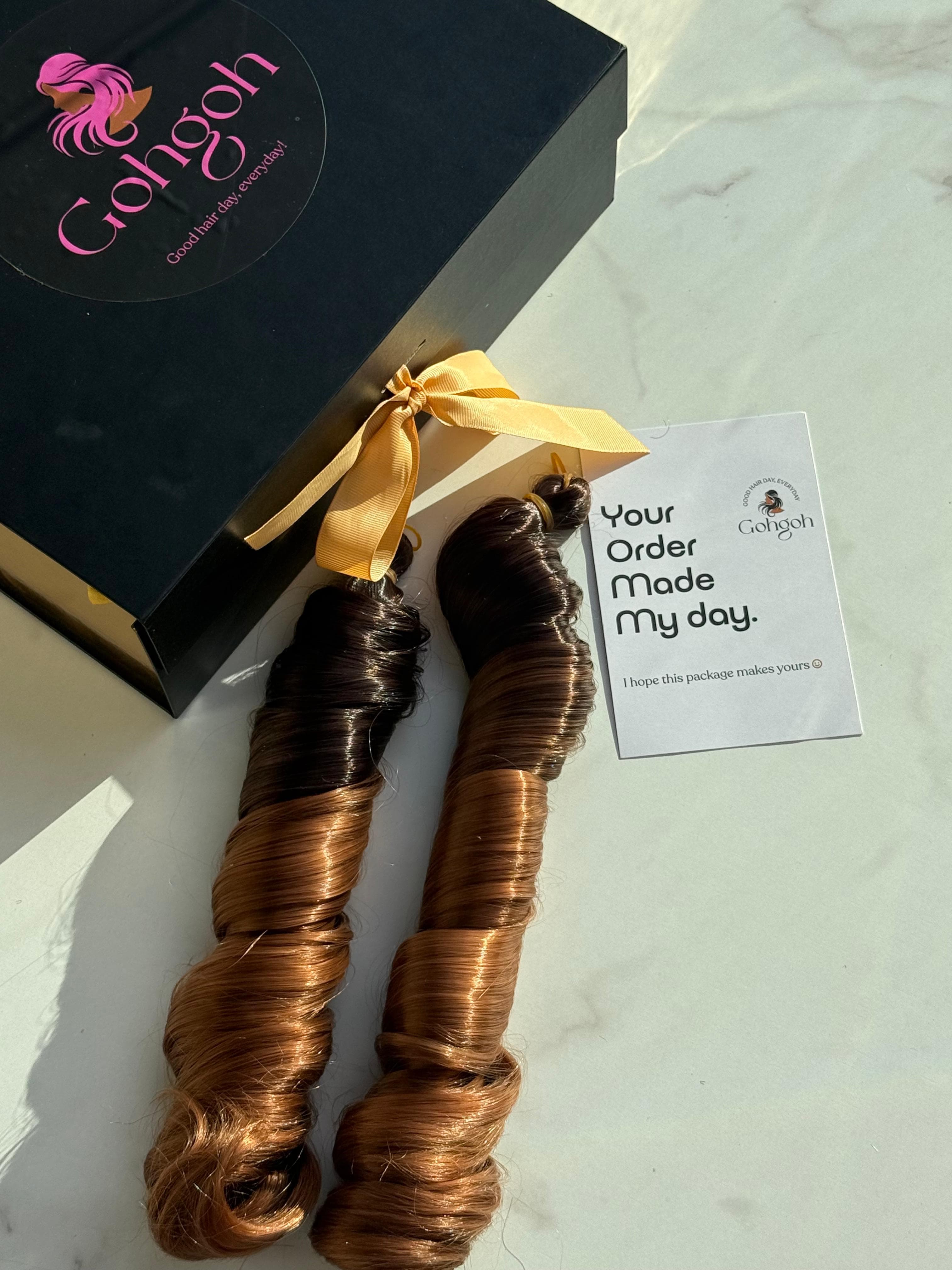 GOHGOH's Pony French Curl - Ombré Honey Brown